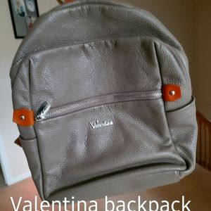 Leather backpack